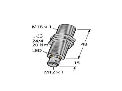 Transducer Turck Ultrasonic: RU40U-M18M-UP8X2-H1151